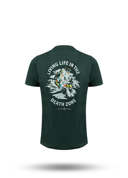 Living Life In The Death Zone Flag T-shirt
